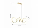 Toronto lampa wisząca LED 64W złota 7095-0115