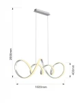 Toronto lampa wisząca LED 64W srebrna 7095-0163