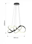Art lampa wisząca LED 138W czarna 7097-0110