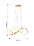 Art lampa wisząca LED 138W złota 7097-0115