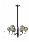 Classico lampa wisząca 6xG9 czarny chrom 6221-0610