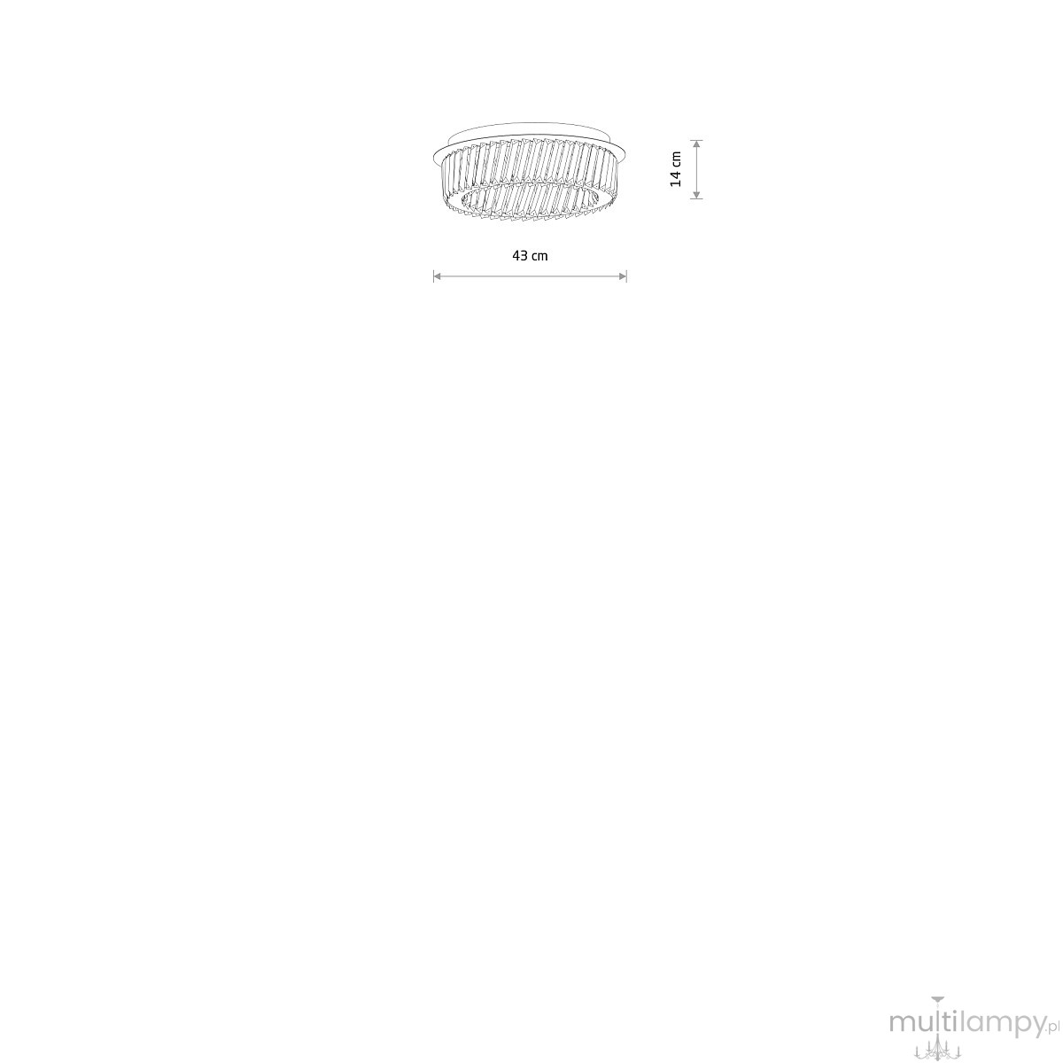 Luxora lampa sufitowa LED 20W 3000K nikiel 11708