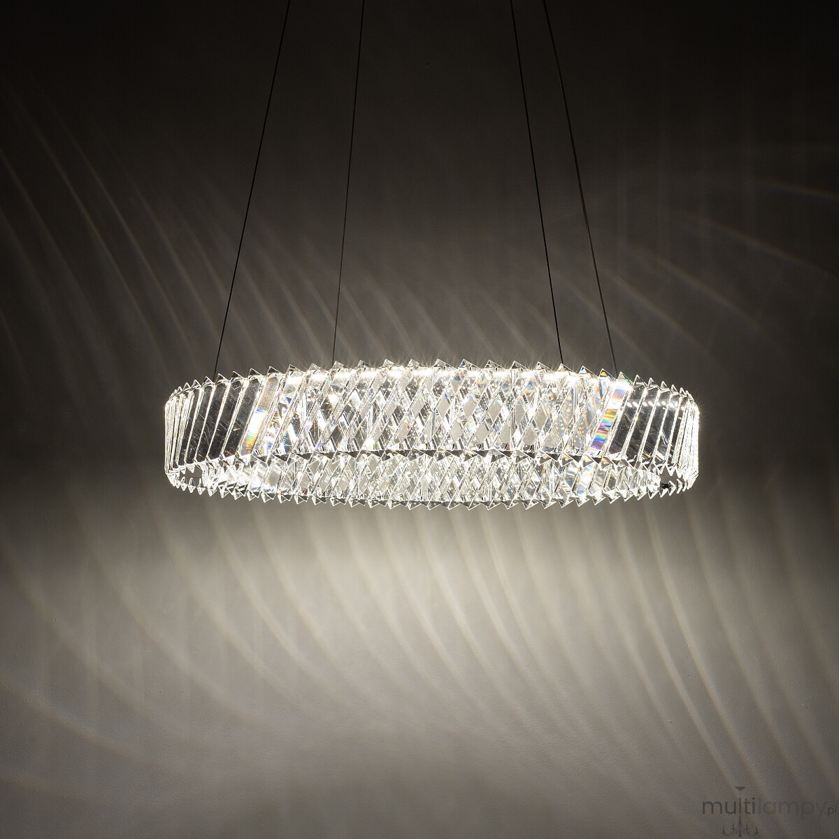 Luxora Round lampa wisząca LED 30W 3000K nikiel 11705