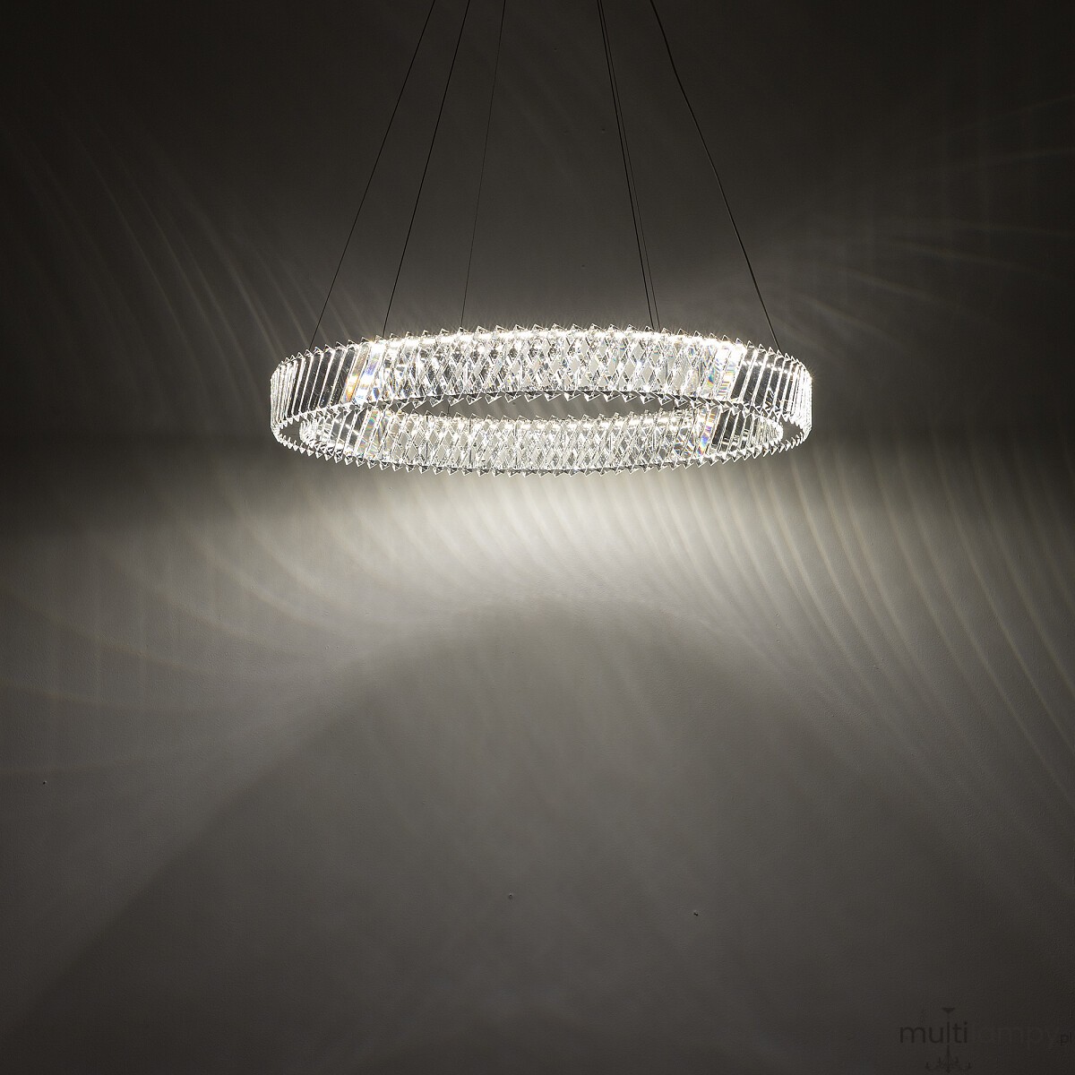 Luxora Round lampa wisząca LED 30W 3000K nikiel 11705
