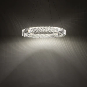 Luxora Round lampa wisząca LED 30W 3000K nikiel 11705