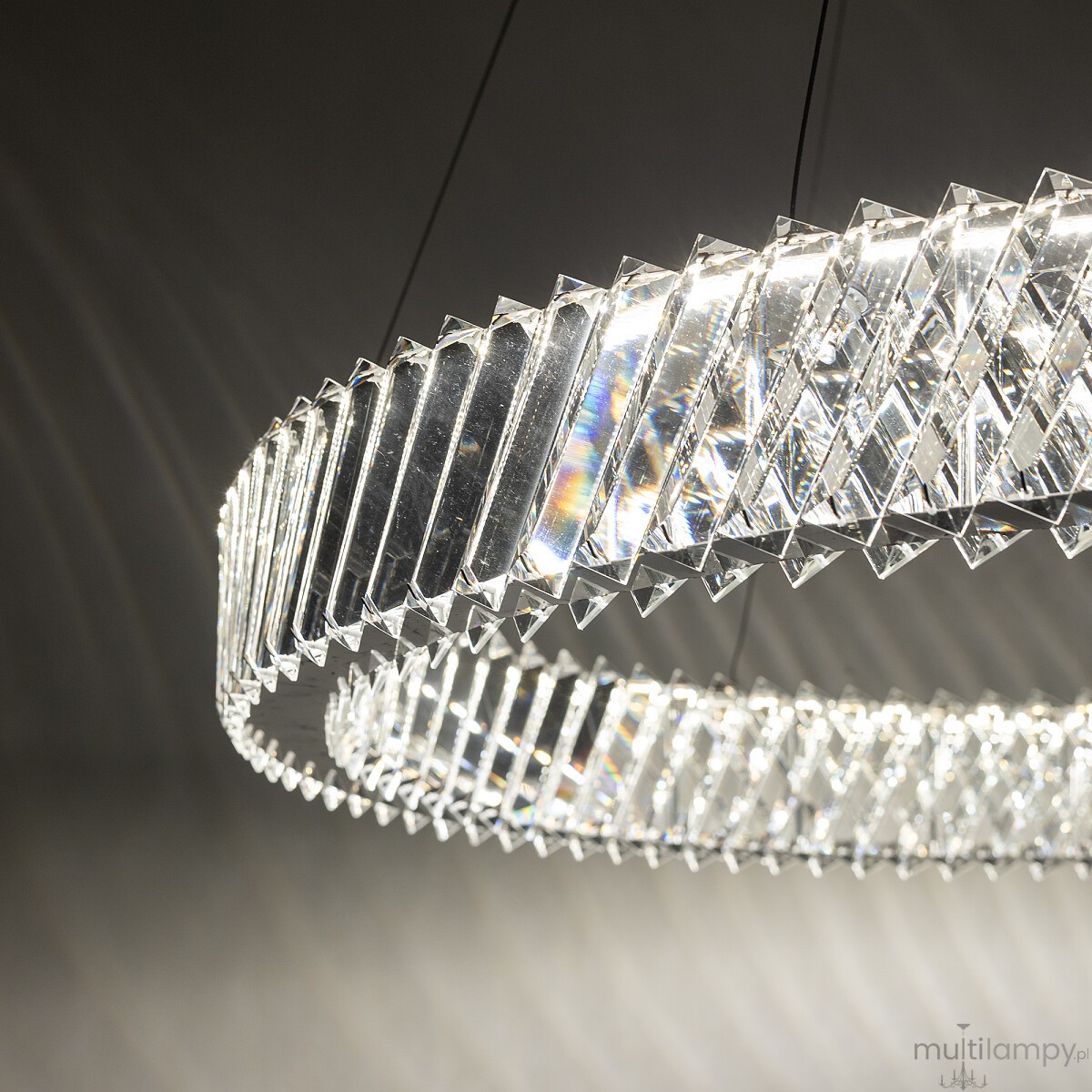 Luxora Round lampa wisząca LED 30W 3000K nikiel 11705