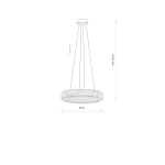 Luxora Round lampa wisząca LED 30W 3000K nikiel 11705