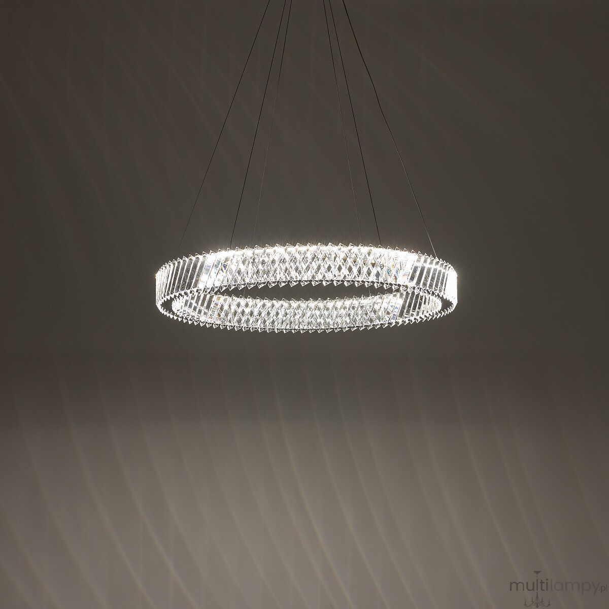 Luxora Round lampa wisząca LED 38W 3000K nikiel 11706