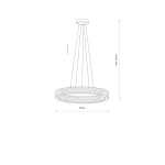 Luxora Round lampa wisząca LED 38W 3000K nikiel 11706