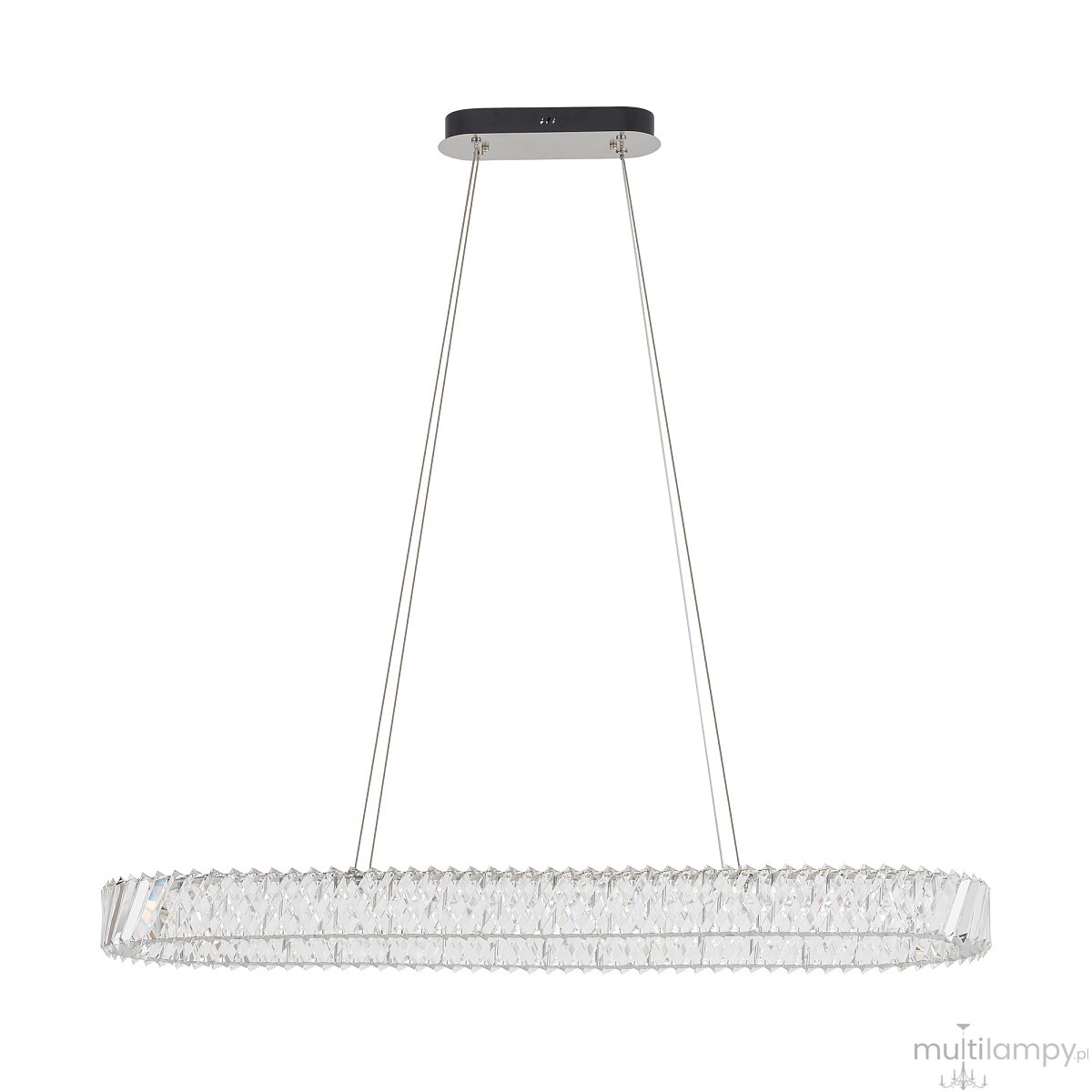 Luxora Oval lampa wisząca LED 40W 3000K nikiel 11707