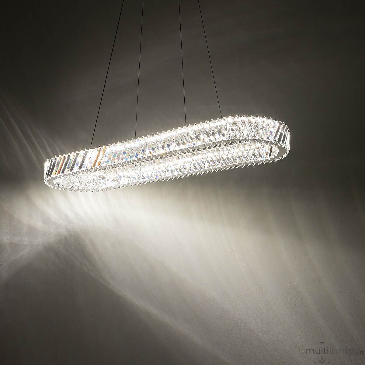 Luxora Oval lampa wisząca LED 40W 3000K nikiel 11707