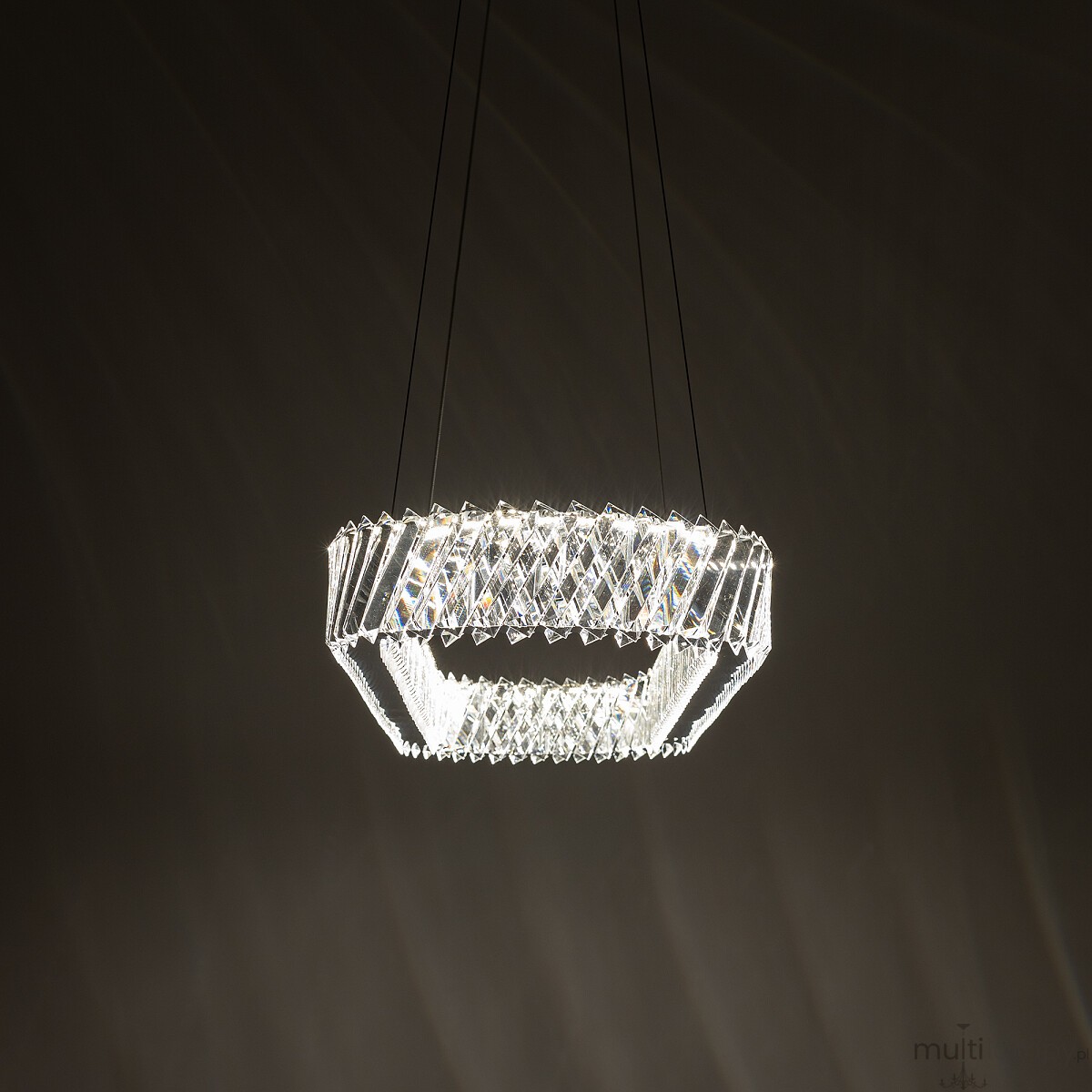Luxora Oval lampa wisząca LED 40W 3000K nikiel 11707