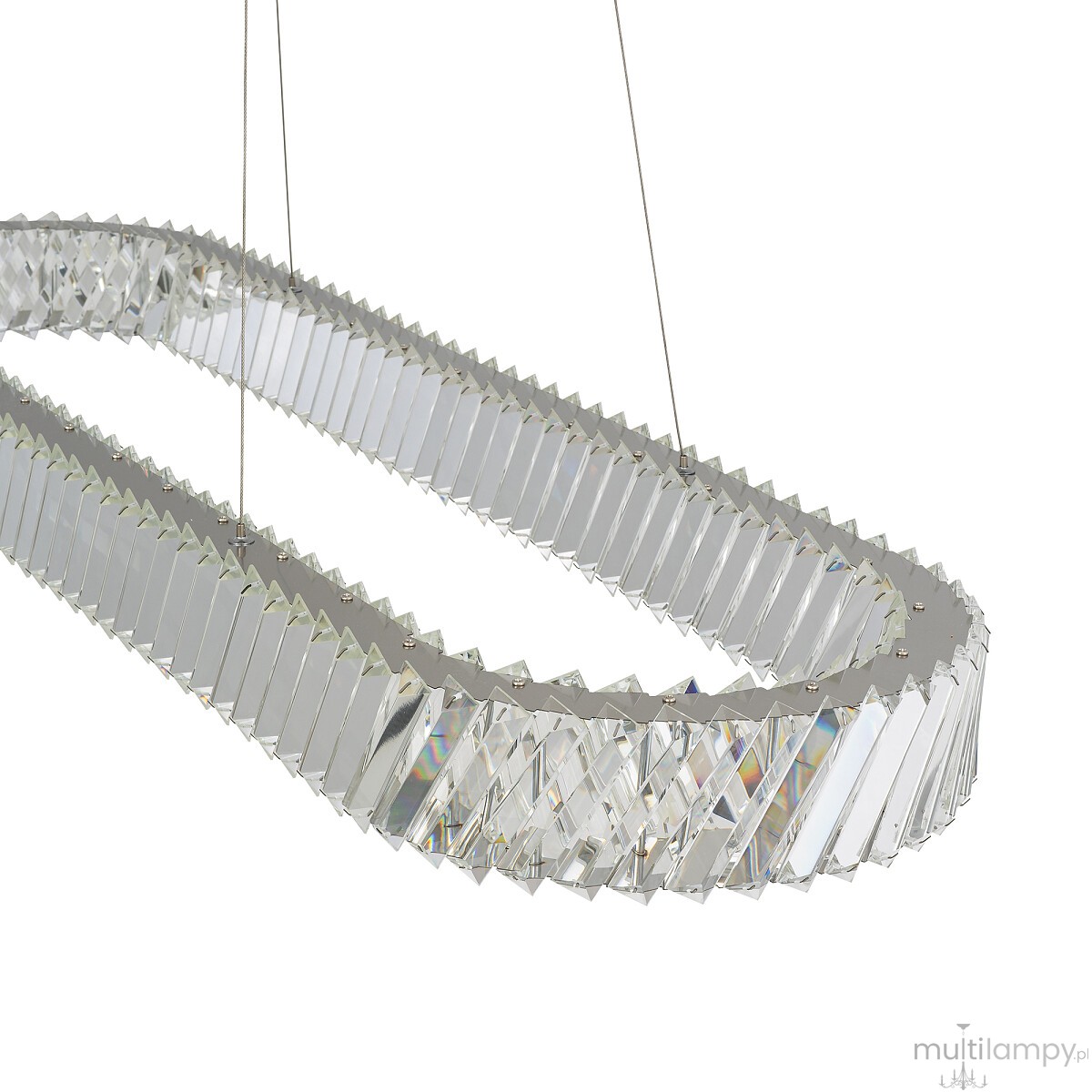 Luxora Oval lampa wisząca LED 40W 3000K nikiel 11707