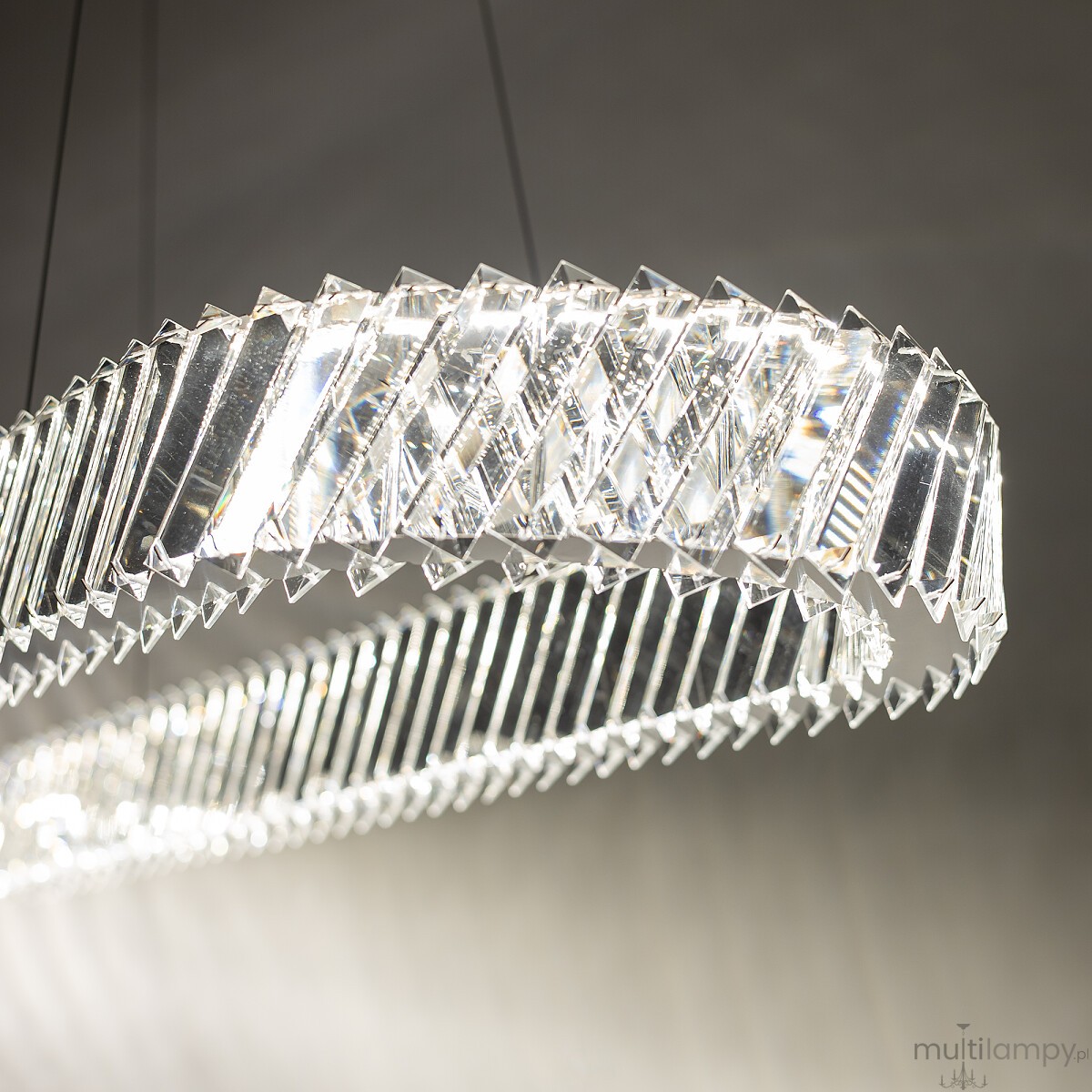 Luxora Oval lampa wisząca LED 40W 3000K nikiel 11707