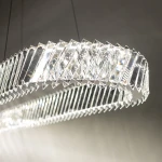 Luxora Oval lampa wisząca LED 40W 3000K nikiel 11707
