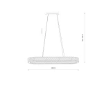 Luxora Oval lampa wisząca LED 40W 3000K nikiel 11707