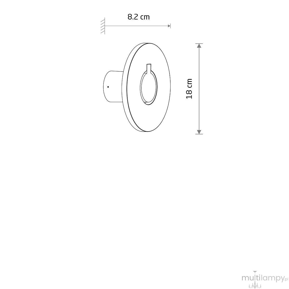 Axion kinkiet elewacyjny LED 8W 3000K IP65 grafitowa 11937