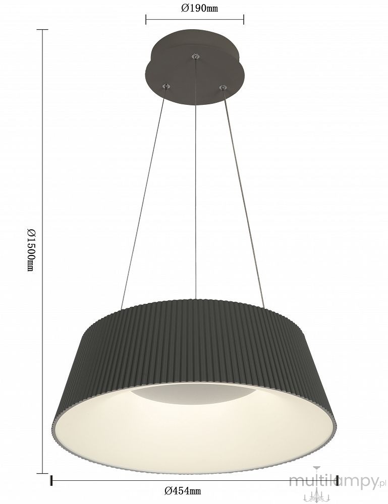 Sella lampa wisząca LED 25W CCT antracyt 6222-0150