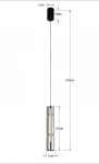 Cilindro lampa wisząca LED 9W czarna 6223-0110
