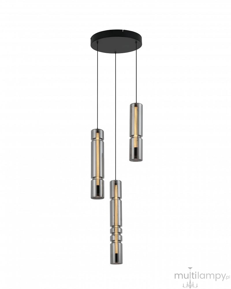 Cilindro lampa wisząca 3xLED 27W czarna 6223-0310