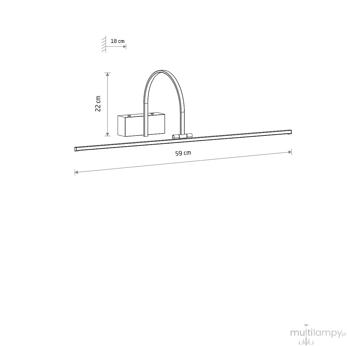 Artline M kinkiet LED 6W 3000K biały 11956