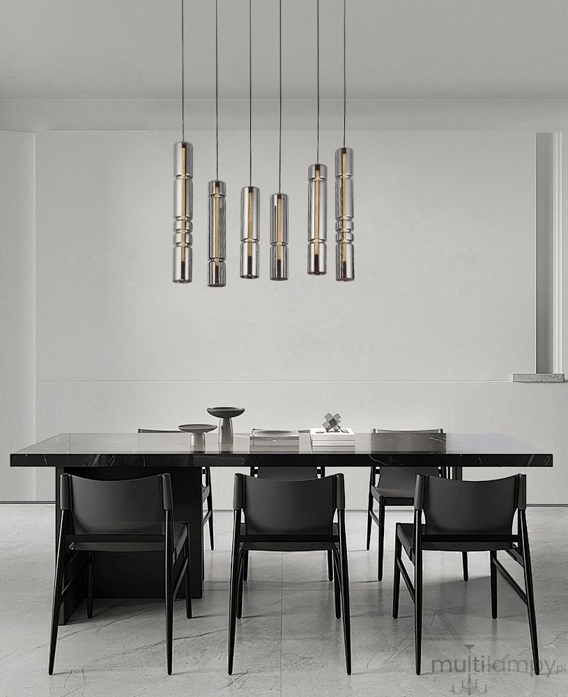Cilindro lampa wisząca 6xLED 54W czarna 6223-0610