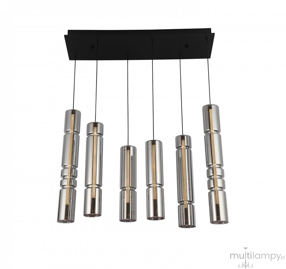 Cilindro lampa wisząca 6xLED 54W czarna 6223-0610