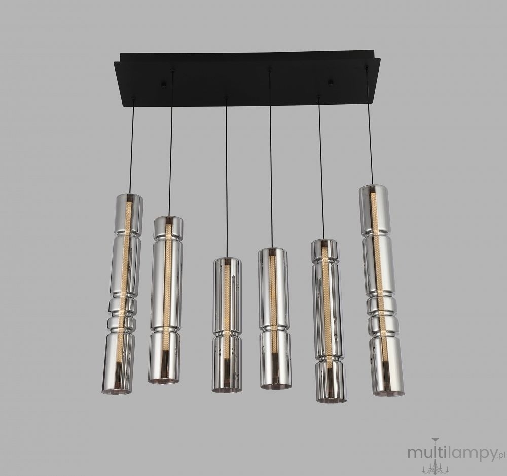 Cilindro lampa wisząca 6xLED 54W czarna 6223-0610