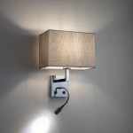 Hotel Mood kinkiet 1xE27 + LED 2,2W chrom/szary 11793