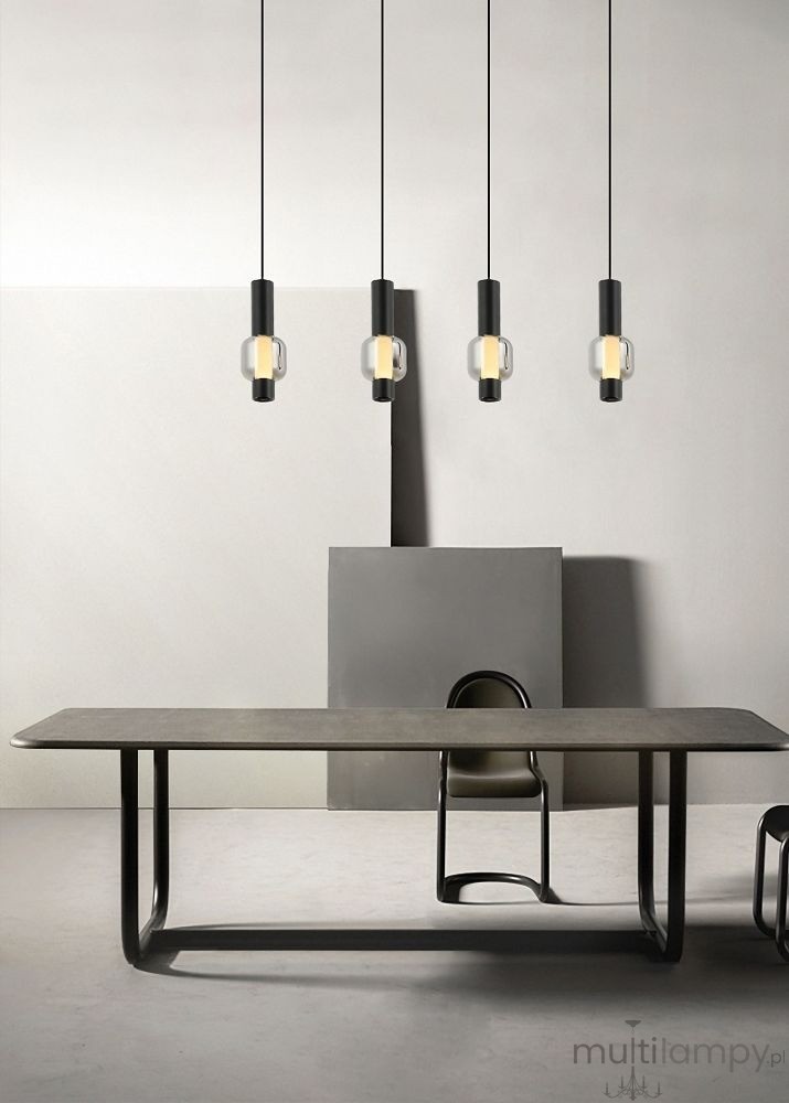 Ronda lampa wisząca 4xLED 32W CCT czarna 7224-0410