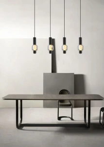 Ronda lampa wisząca 4xLED 32W CCT czarna 7224-0410