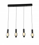 Ronda lampa wisząca 4xLED 32W CCT czarna 7224-0410