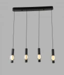 Ronda lampa wisząca 4xLED 32W CCT czarna 7224-0410