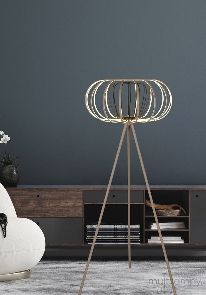 Salo lampa podłogowa LED 48W piaskowa czarna 3033-113S