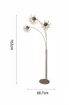 Salo lampa podłogowa 3xLED 26W piaskowa czarna 3033-313