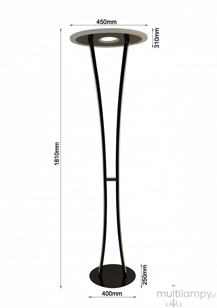 Arnas lampa podłogowa z pilotem LED 80W CCT czarna 3067-302