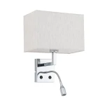 Hotel Mood kinkiet 1xE27 + LED 2,2W chrom/kremowy 11785