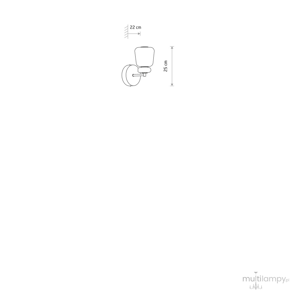 Ceramic kinkiet LED 8W 3000K złoty 11703