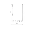 Ceramic lampa wisząca LED 22W 3000K złoty 11700