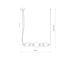 Ceramic lampa wisząca LED 26W 3000K złoty 11699