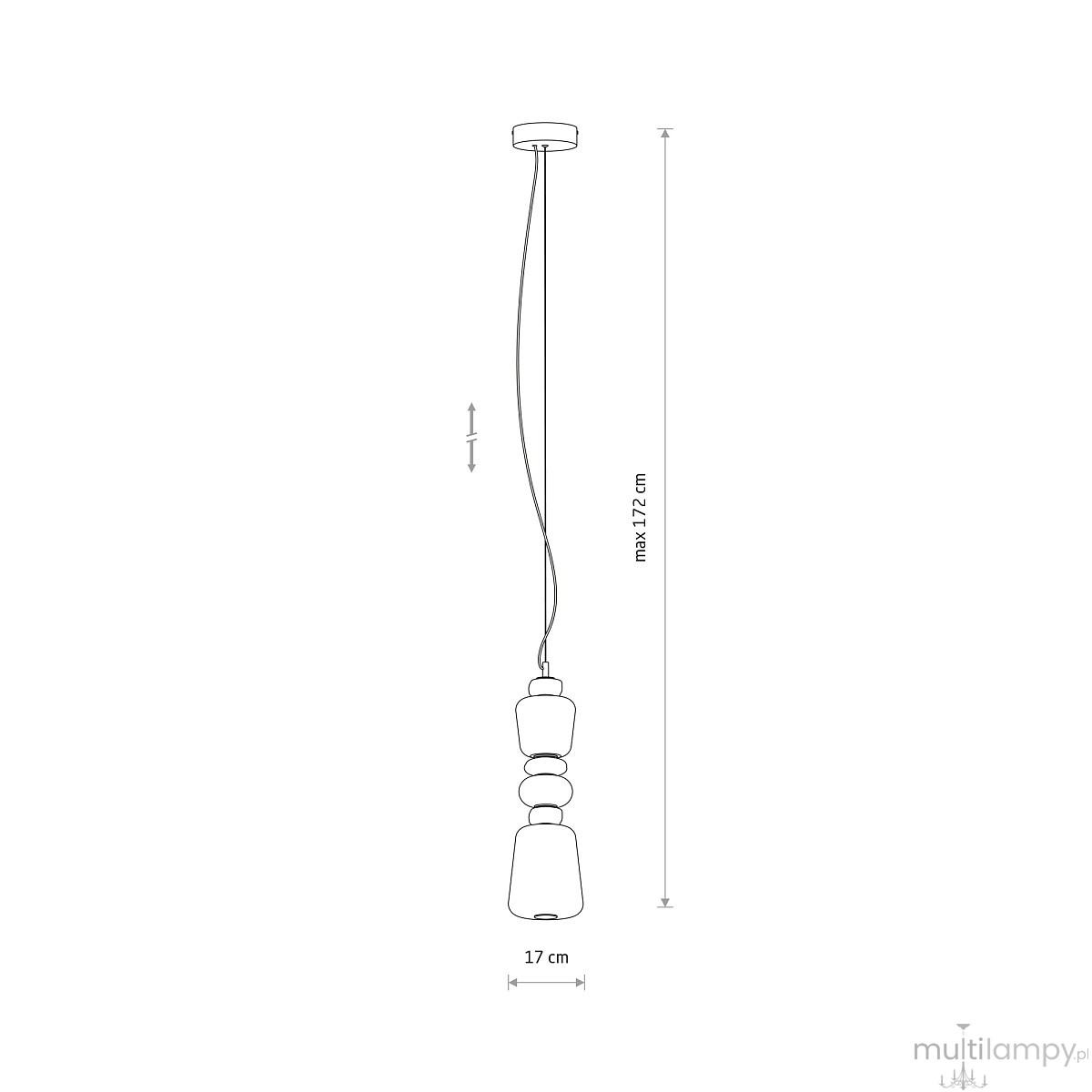 Ceramic lampa wisząca LED 19W 3000K złoty 11701