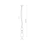 Ceramic lampa wisząca LED 19W 3000K złoty 11701