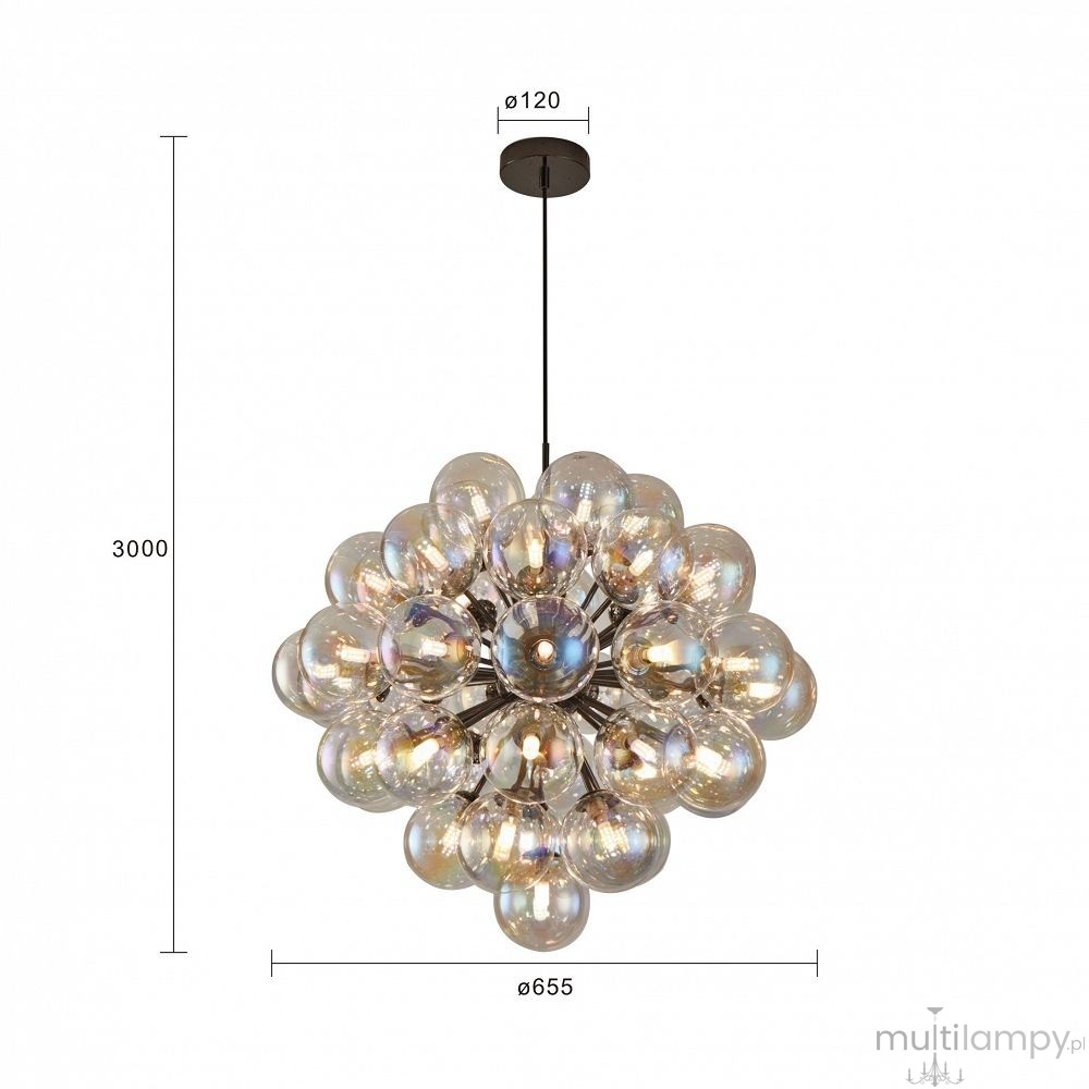 Portofino lampa wisząca 44xG9 czarny chrom 5079-4405