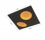 Toulon kinkiet 2xLED 36W czarny złoty 4044-304