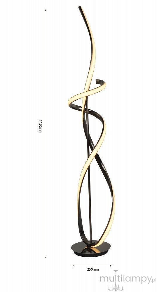Bandol lampa podłogowa LED 42W czarny chrom 3064-105