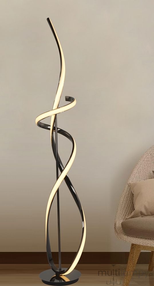 Bandol lampa podłogowa LED 42W czarny chrom 3064-105