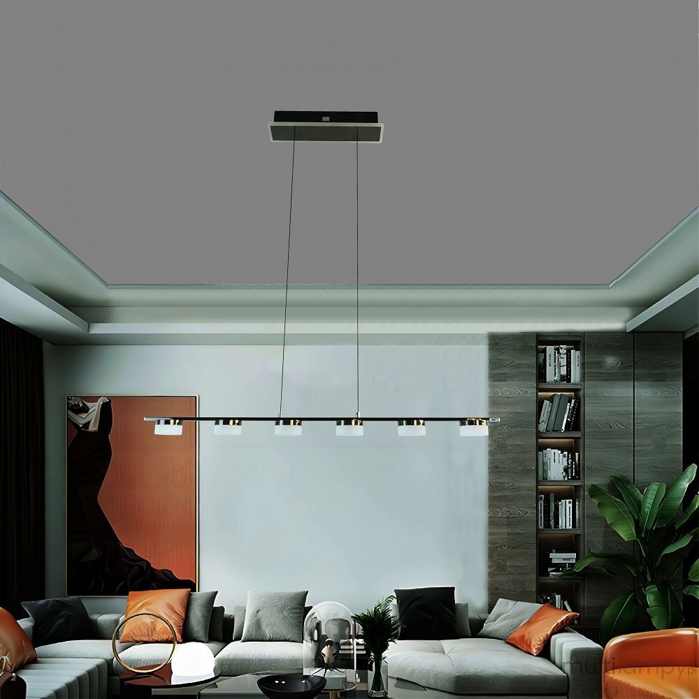 Cassis lampa wisząca 6xLED 33W czarny chrom 7066-702
