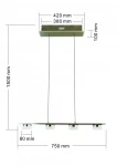Cassis lampa wisząca 4xLED 24W nikiel 7066-503