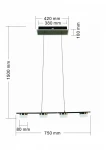 Cassis lampa wisząca 4xLED 24W czarny chrom 7066-502