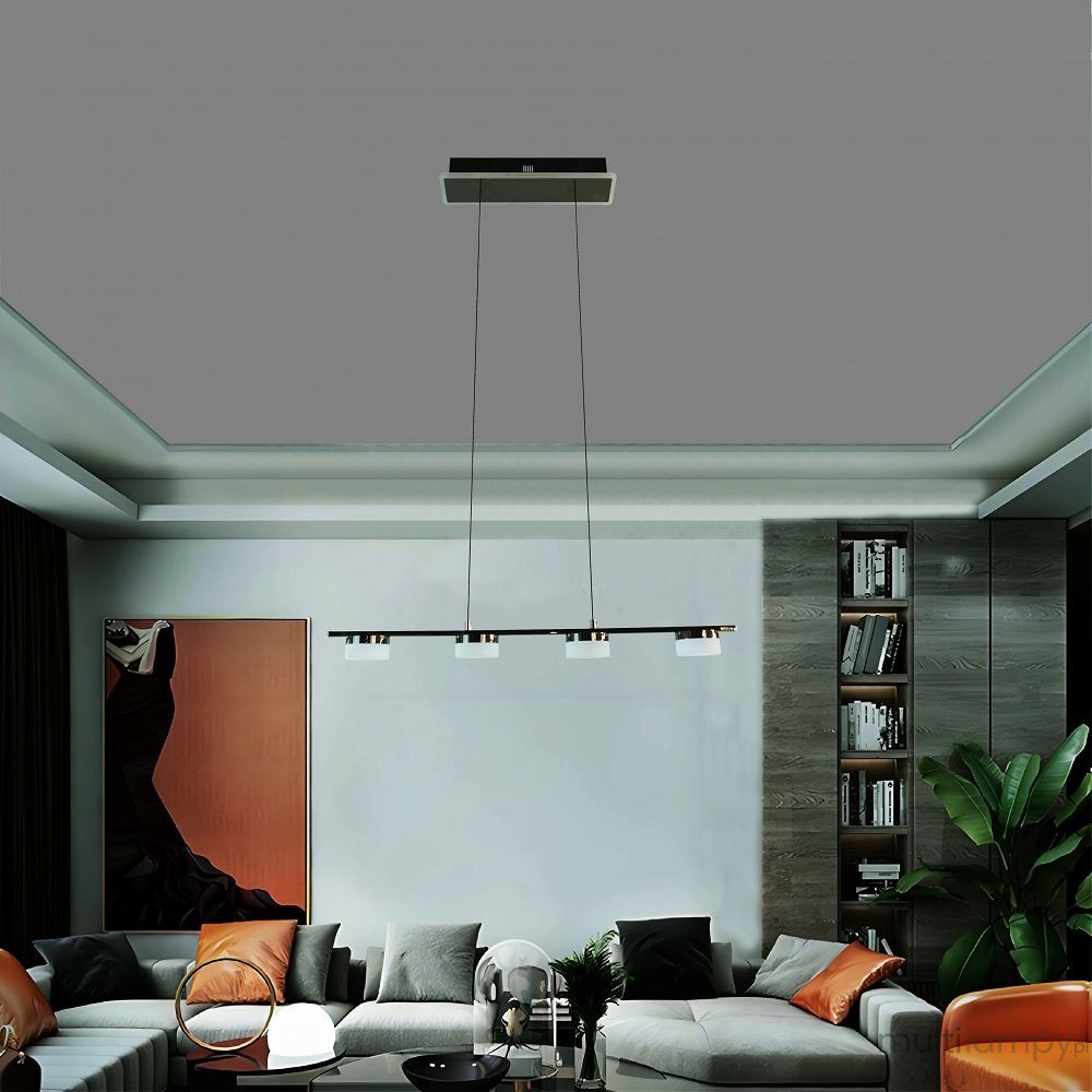 Cassis lampa wisząca 4xLED 24W czarny chrom 7066-502